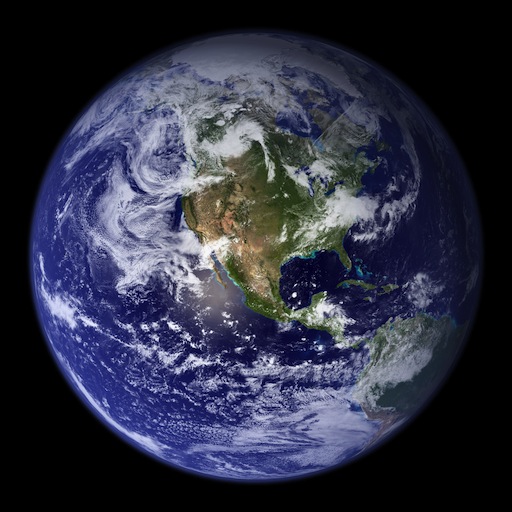 Earth with clouds