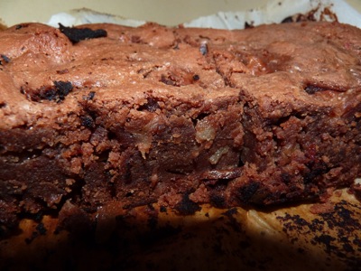 Chocolate and pineapple brownies