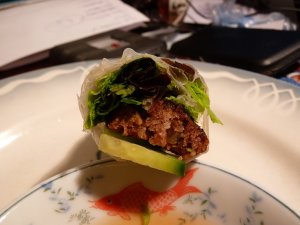 Nem nuong: barbecued minced pork patties