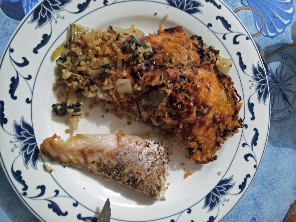 Bulgur and chard gratin